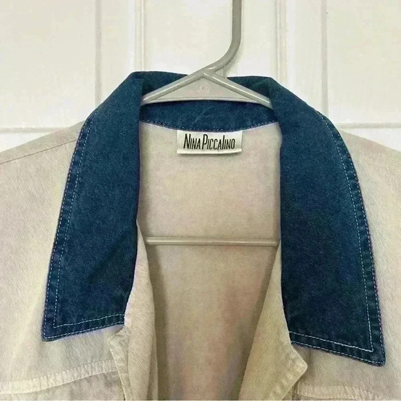 Vintage Nina Piccalino Cropped Safari Style Jacket 80s - Picture 3 of 6